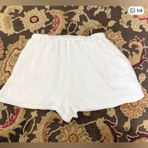 Princess Polly High Waist White Shorts